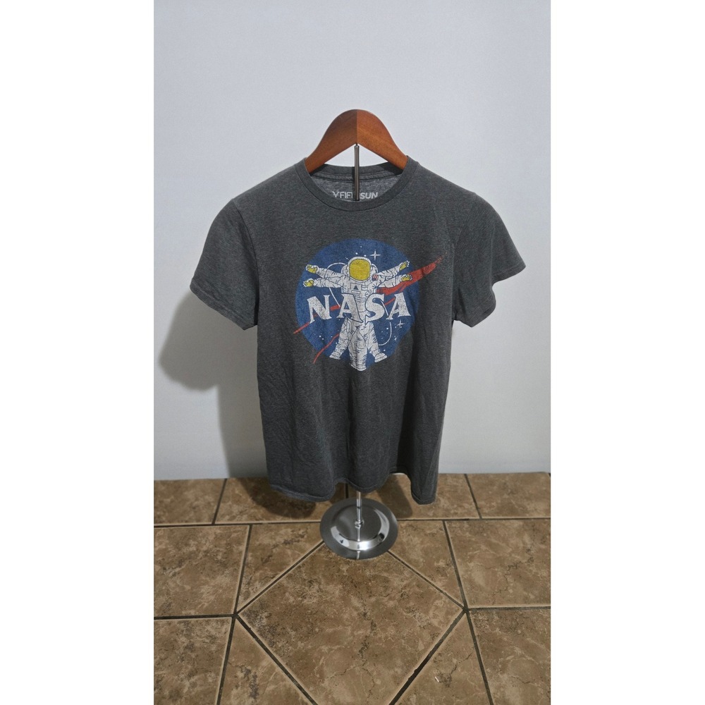 Fifth Sun NASA Astronaut Vitruvian Man Graphic T-Shirt Charcoal Grey Small